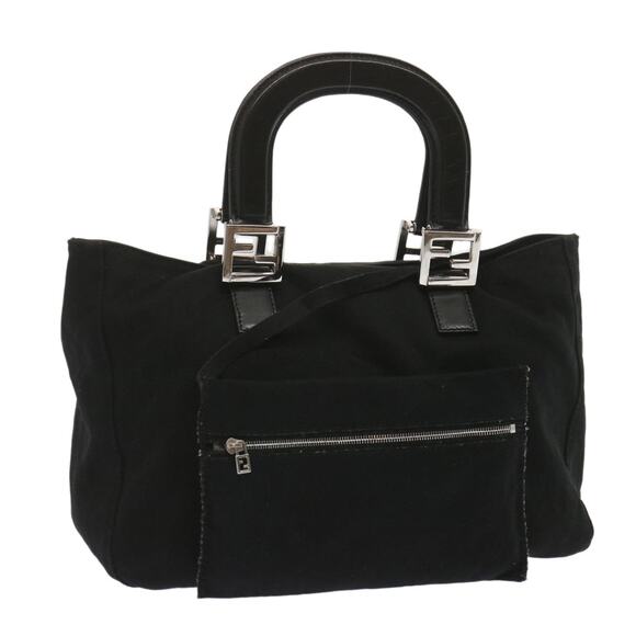 FENDI Hand Bag Nylon Black - Picture 1 of 12